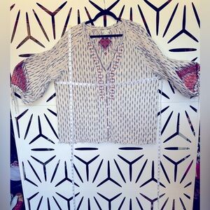 Sundance XXL Patterned Women's Top with Embroidered Accents